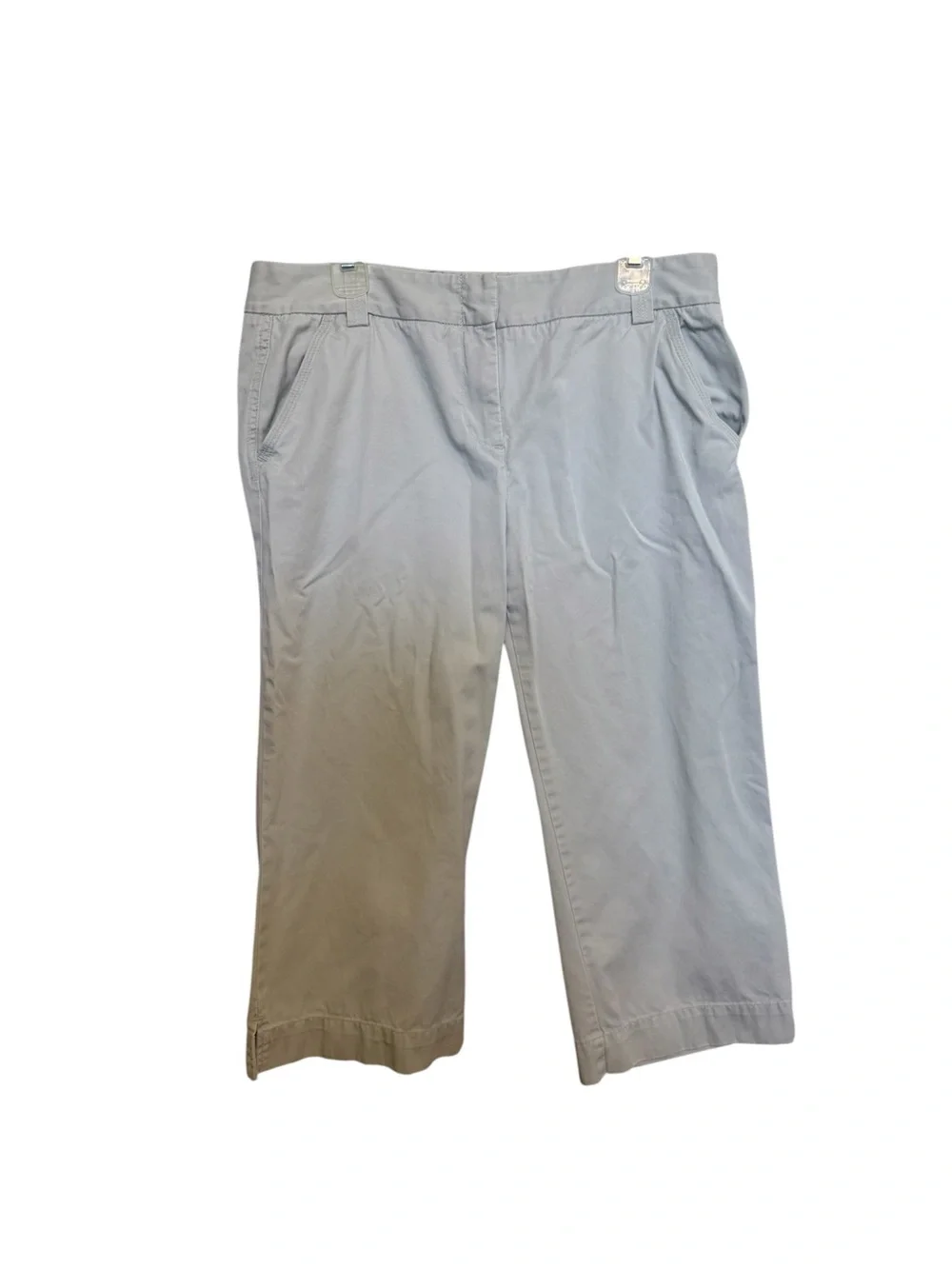 J. Crew Khaki Cropped Wide-Leg Pants